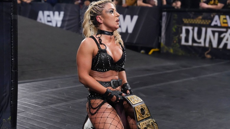 Thekla with the AEW Women's World title