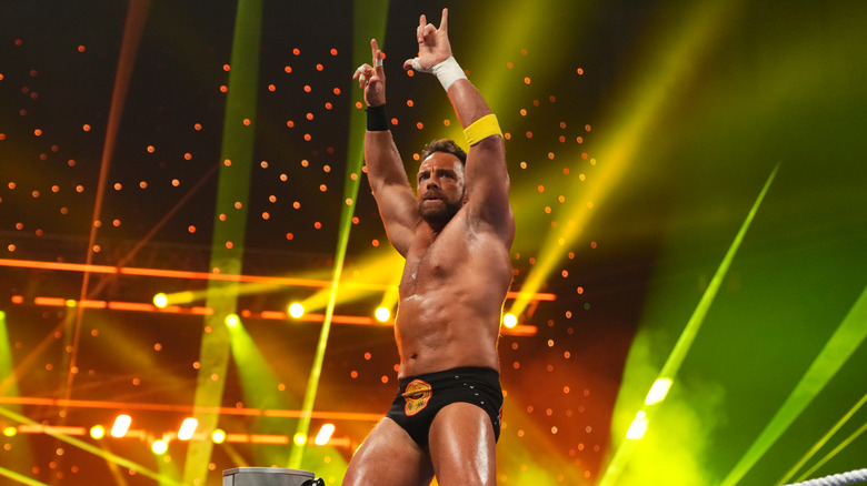 LA Knight enters the ring during "WWE SmackDown."