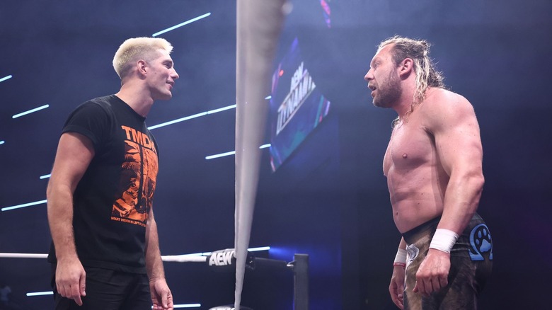 Kenny Omega and Zack Sabre Jr. face off