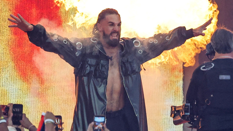 Seth Rollins makes an entrance