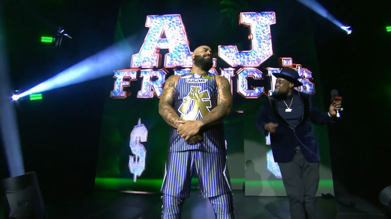 AJ Francis makes his entrance alongside Expressions