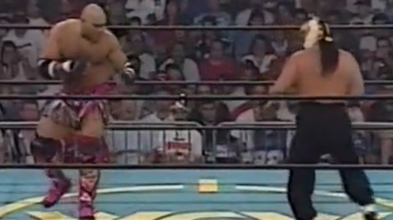 Konnan faces off with El Gato at WCW Great American Bash 1996
