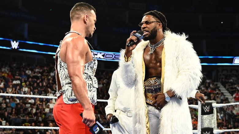 WWE Men's United States Champion Trick Williams and his opponent Ricky Saints confront each other one last time before Night of Champions