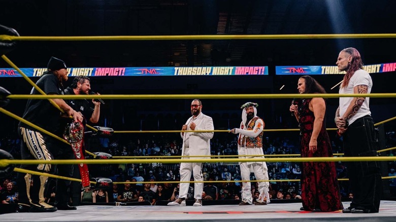 The Righteous, The System, and the Hardys facing off