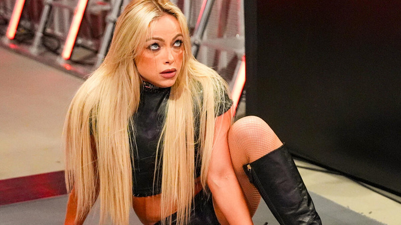 Liv Morgan sits outside the ring on "WWE Raw"