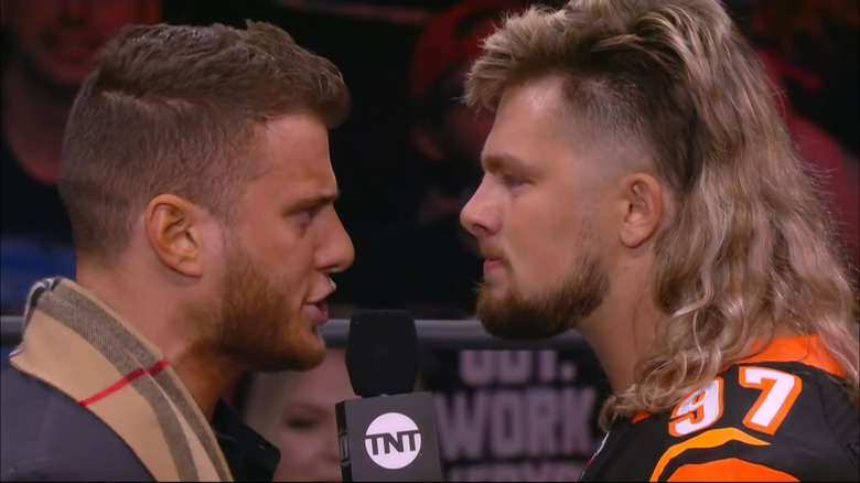 MJF talking to Brian Pillman Jr.