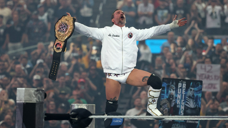 CM Punk makes an entrance