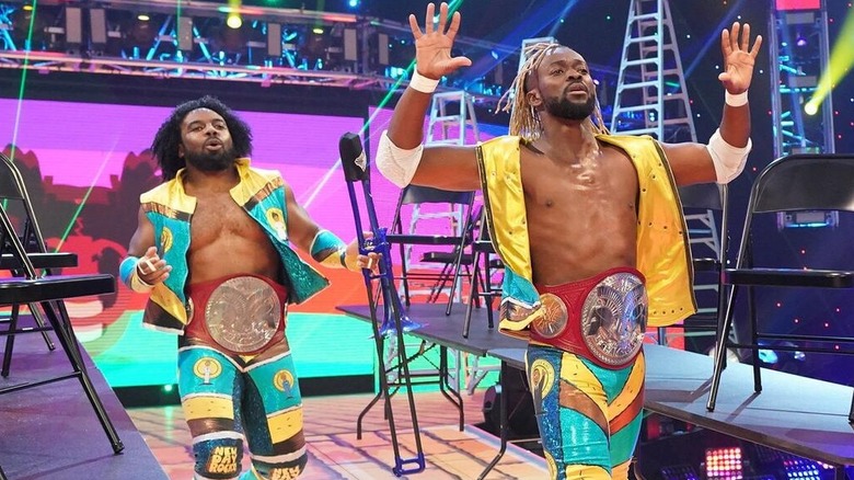 Kofi Kingston and Xavier Woods prepare for battle as they defend their WWE Raw Tag Team Championships