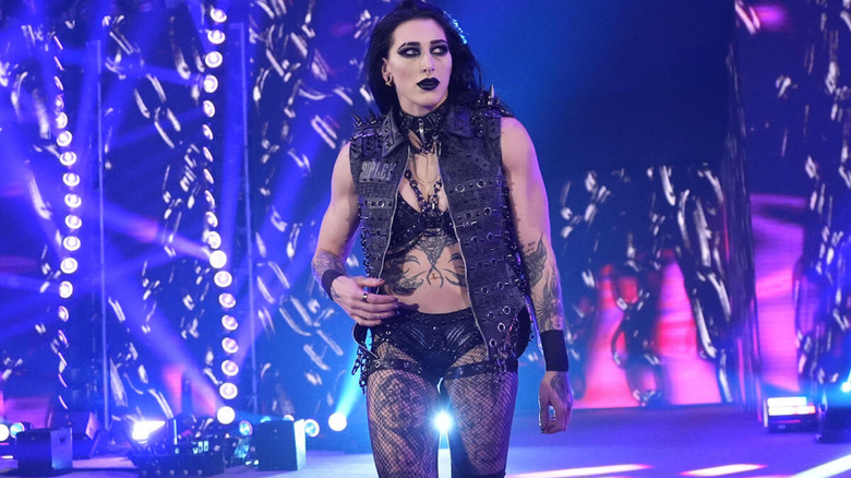 Rhea Ripley walking to the ring