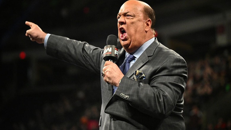 Paul Heyman cuts a promo in the ring during the May 25, 2026 edition of "WWE Raw."