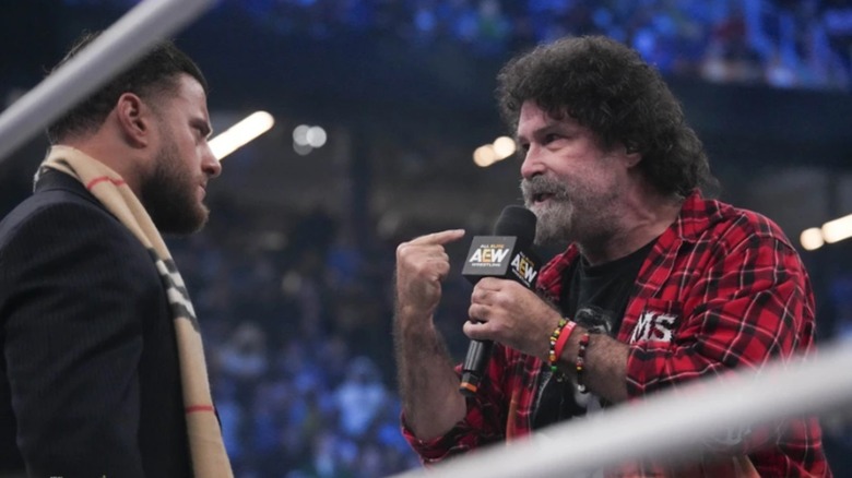 MJF and Mick Foley in AEW