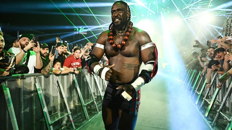 Oba Femi struts to the ring for his King of the Ring four-way match during the June 1, 2026 episode of "WWE Raw."