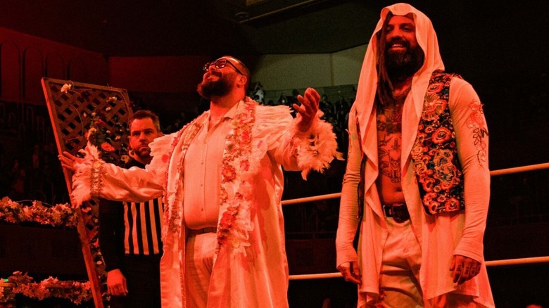 The Righteous (Vincent and Dutch) take a moment to bask in the glory of competing in TNA's first-ever Wicked Garden match