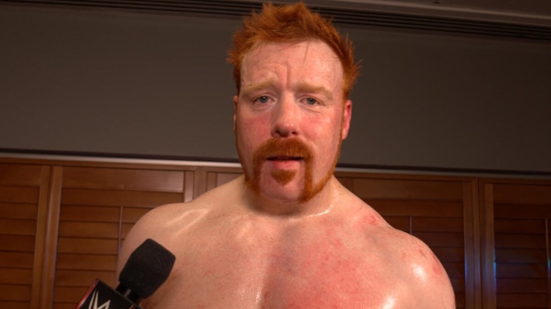 Sheamus talking backstage in WWE