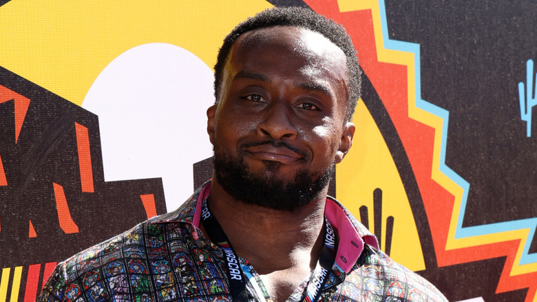 WWE Superstar, Big E poses for photos on the red carpet prior to the NASCAR Cup Series Championship