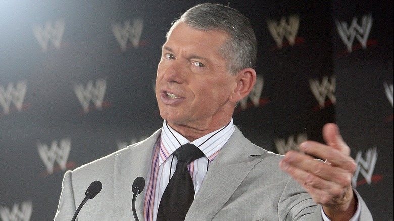 Vince McMahon during the a Press Conference for WWE's $1 Million giveaway, June 2008.