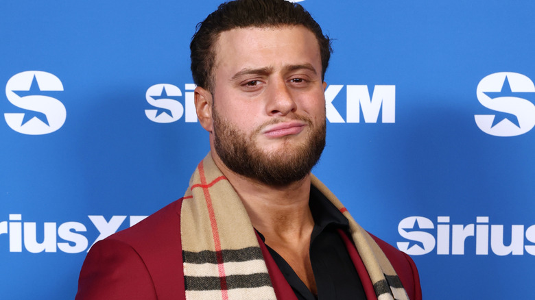 MJF wearing a scarf