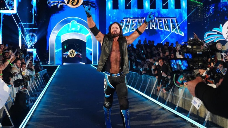 AJ Styles heads down the ramp to the ring to take on GUNTHER at the 2026 Royal Rumble in his career-threatening match.