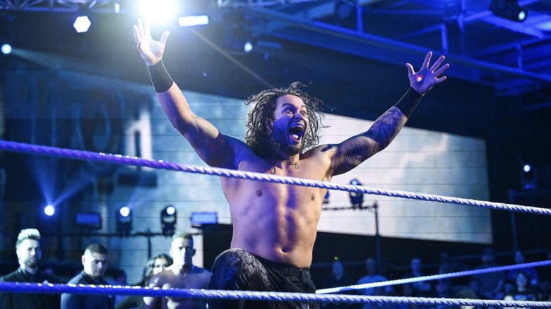 Hill posing in the ring