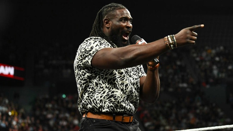 Oba Femi in the ring on WWE Raw