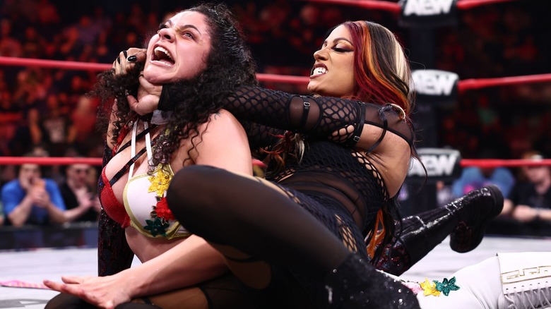 Persephone and Mercedes Mone on AEW Collision