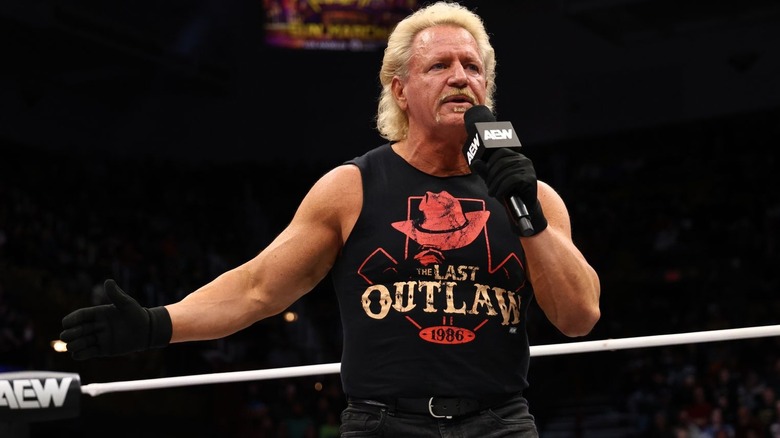 Jeff Jarrett with a mic