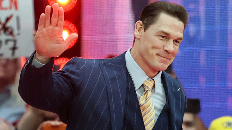 John Cena making his way to the ring during WrestleMania 42 to host the annual Premium Live Event, April 2026.