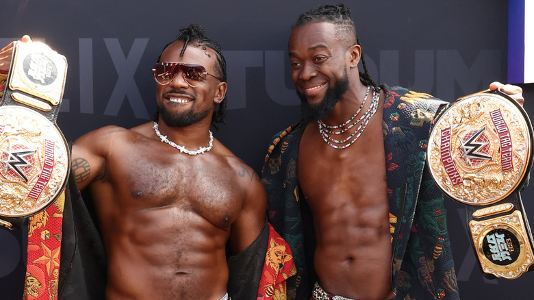 Xavier Woods and Kofi Kingston smiling