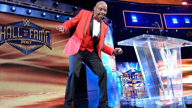 Teddy Long dancing at the WWE Hall of Fame
