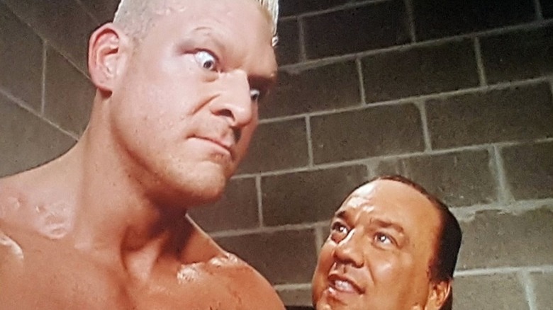 Heidenreich during a backstage segment with Paul Heyman.