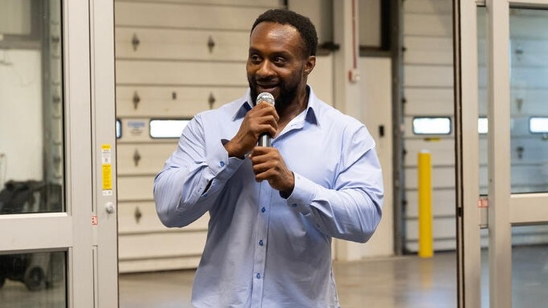 Big E talking