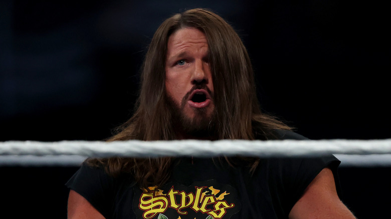 AJ Styles making a face