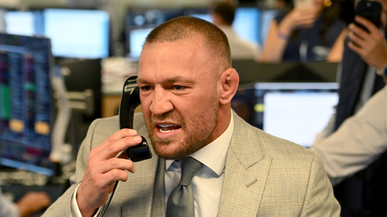 Conor McGregor on the phone