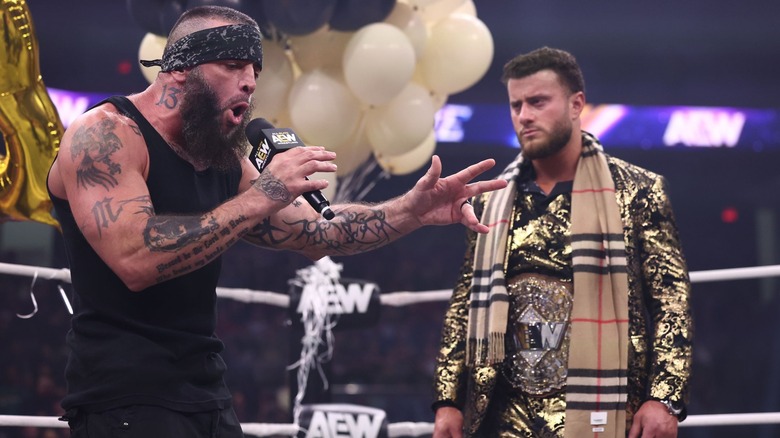 Mark Briscoe and MJF go back-and-forth