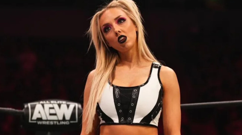 Allie wearing black lipstick