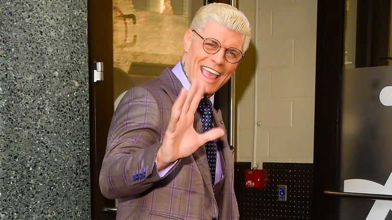 Rhodes waving