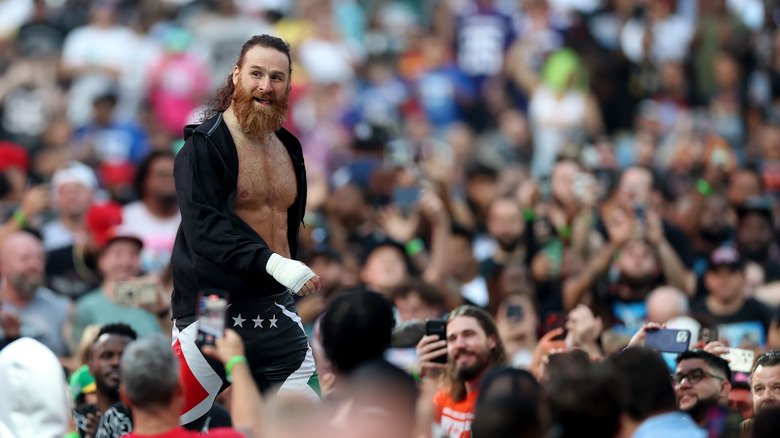 Sami Zayn makes an entrance