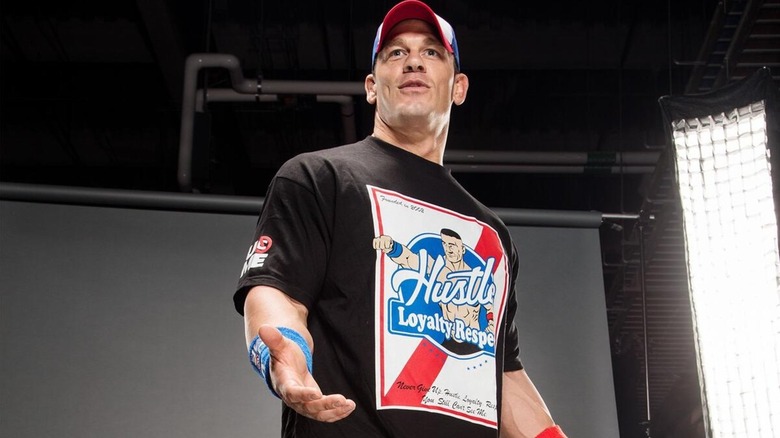 John Cena backstage in WWE