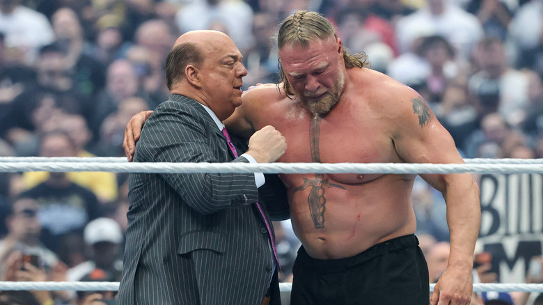 Paul Heyman and Brock Lesnar at WrestleMania