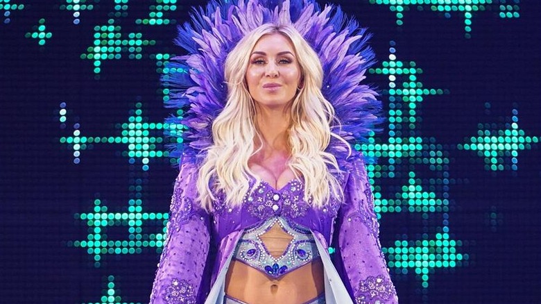 Charlotte Flair making her way to the ring during an episode of 