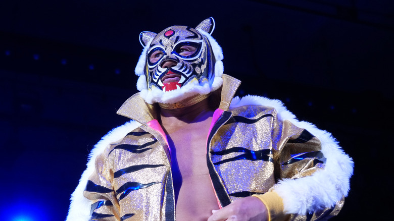 Tiger Mask making his entrance