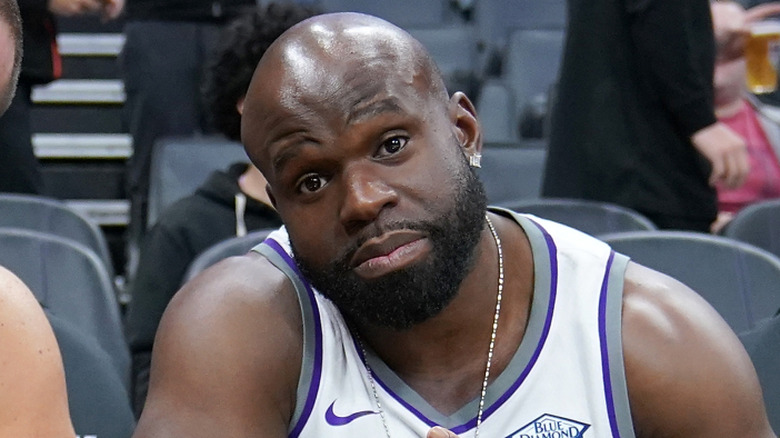 Apollo Crews at a basketball game
