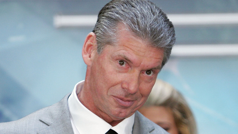 Vince McMahon speaks at the press conference held by Battle of the Billionaires ahead of the WrestleMania 23 announcement, March 2007.