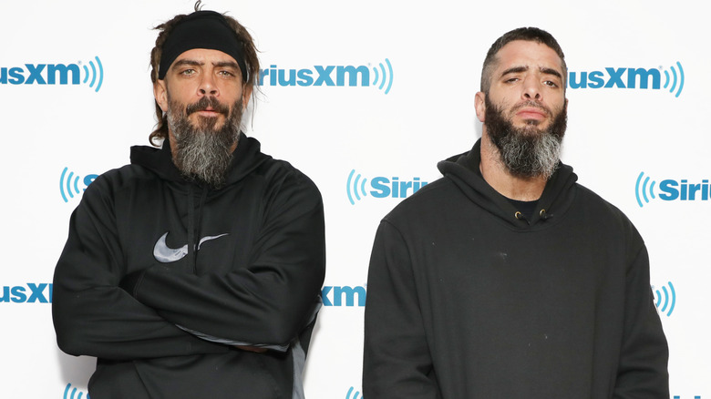 Jay Briscoe and Mark Briscoe visit the SiriusXM Studio, April 2019.
