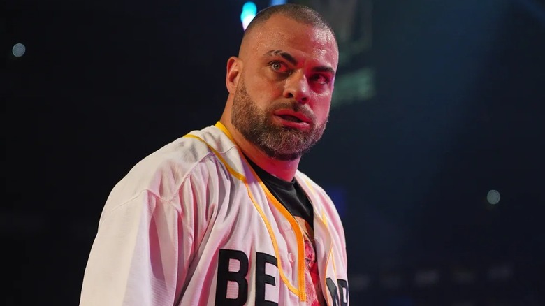 Eddie Kingston looks up and over at a potential opponent (not pictured)