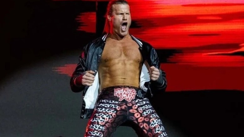 Nic Nemeth poses on the stage before a match on 
