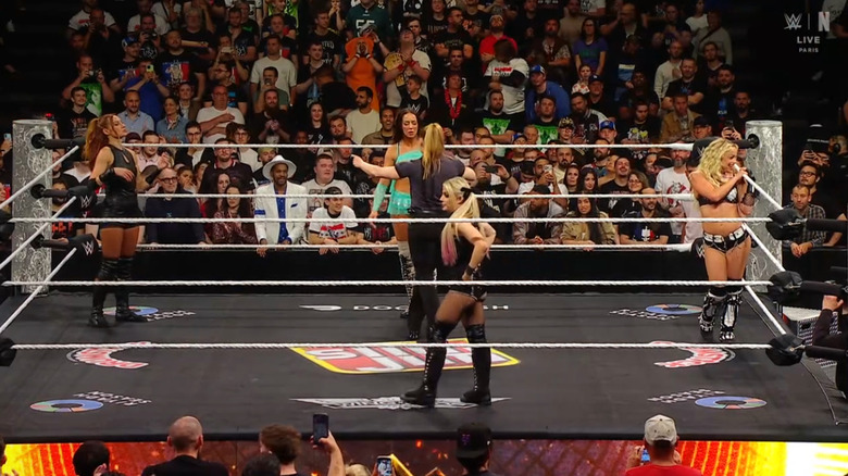 All four women in the ring