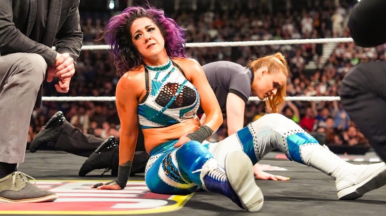 Bayley sits in the ring on "WWE Raw"
