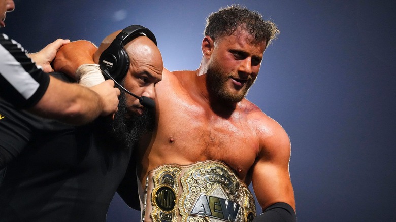MJF with the AEW World Championship