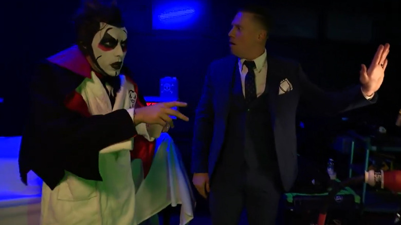 Danhausen and the Miz backstage